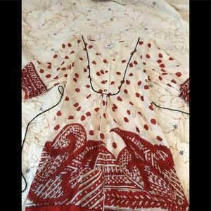 Silk baby doll dress